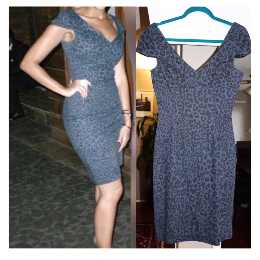 Penelope Leroy Paris Leopard dress, back zipper